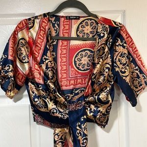 Tie up Pattern Blouse - Ladies Small